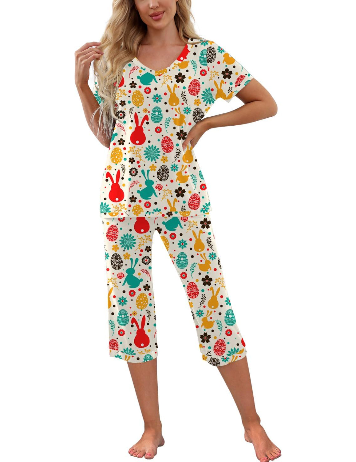 Printed Sleepwear Pajama Set-Original PajamasPrinted Sleepwear Pajama Set - Image 29