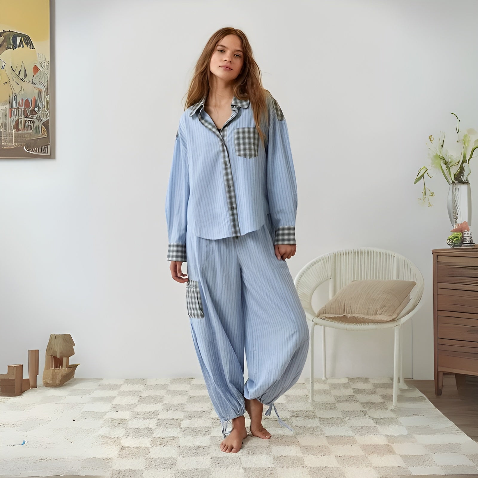 Soft Lounge Pajama Set For Comfort-Original Pajamas