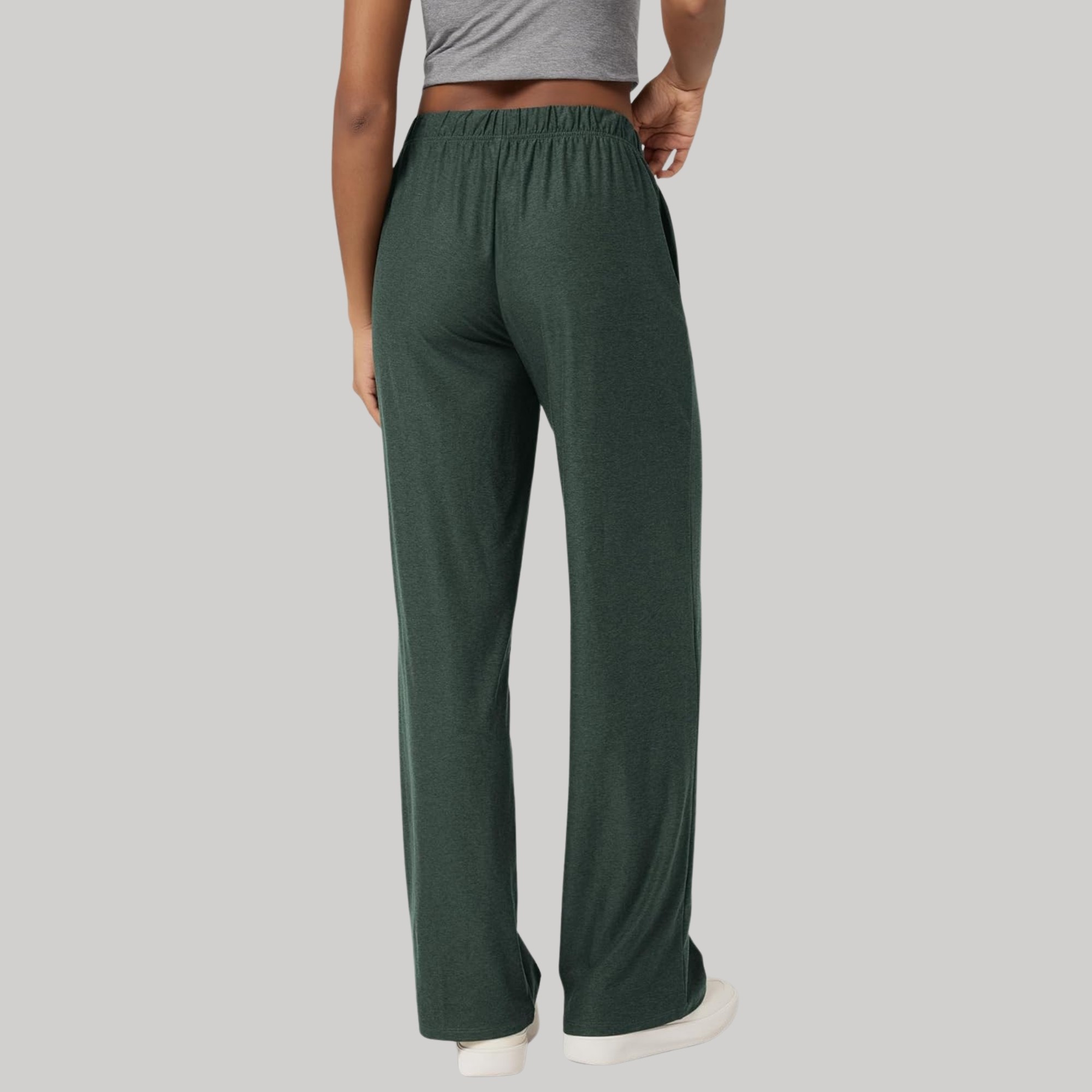 Straight Lounge Pants With Pockets For Women