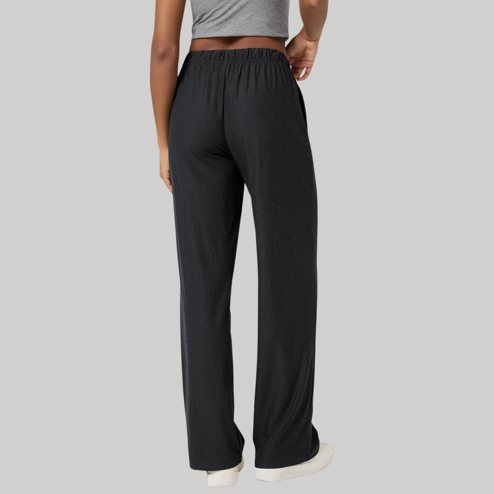 Straight Lounge Pants With Pockets For Women