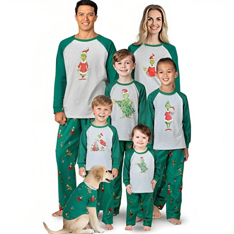 The Grinch Printed Matching Family Pajamas Sets-Original Pajamas