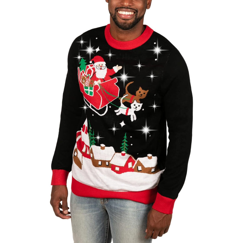 Illuminated Festive Holiday Sweater-Original Pajamas