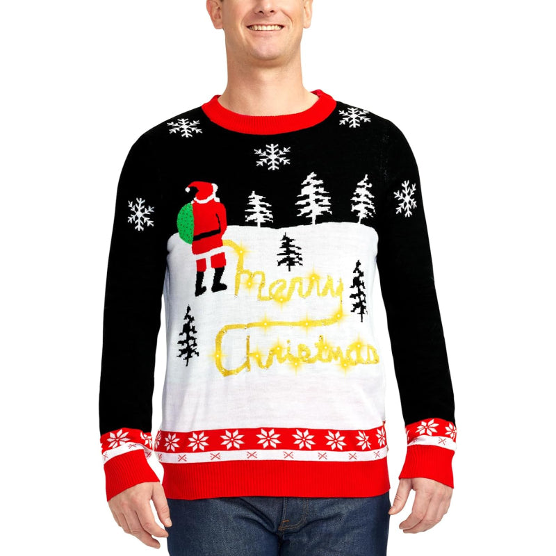 Illuminated Festive Holiday Sweater-Original Pajamas
