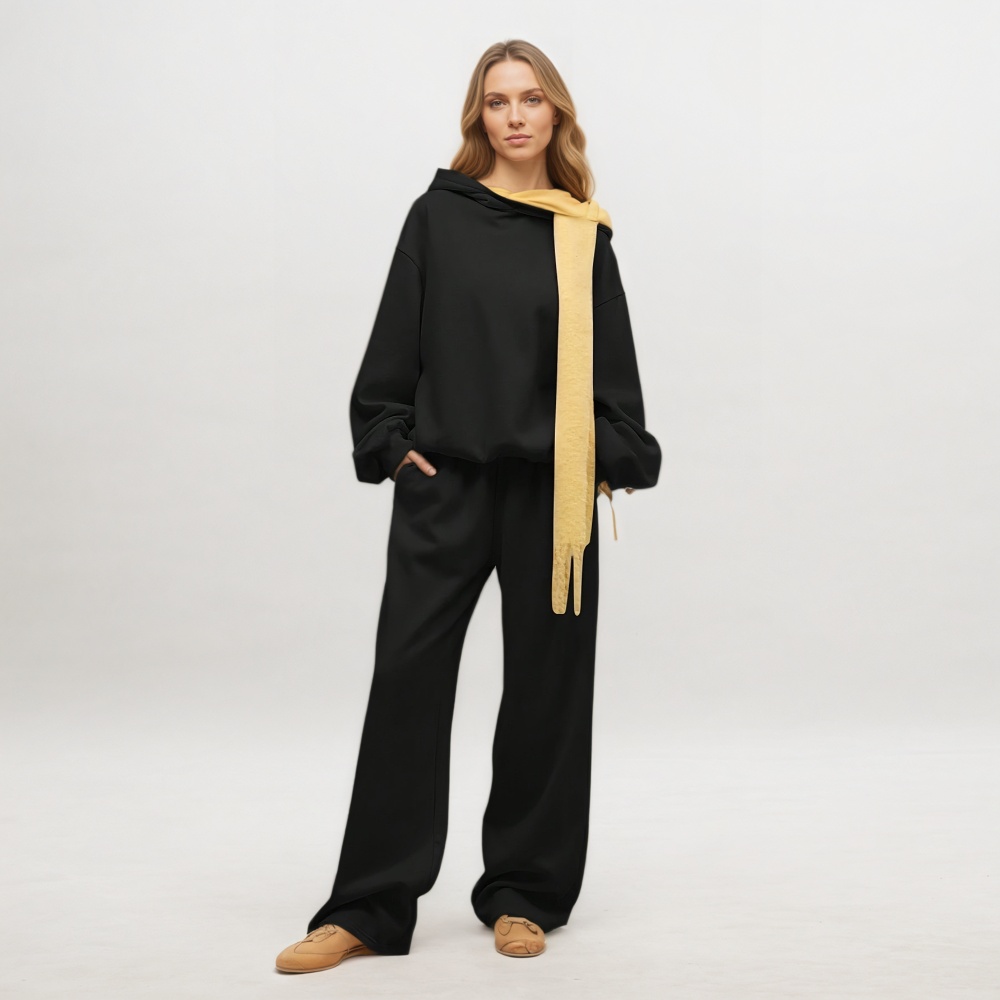 Two Piece Oversized Hoodie And Loose Fit Sweatpants Set With Pockets For Women