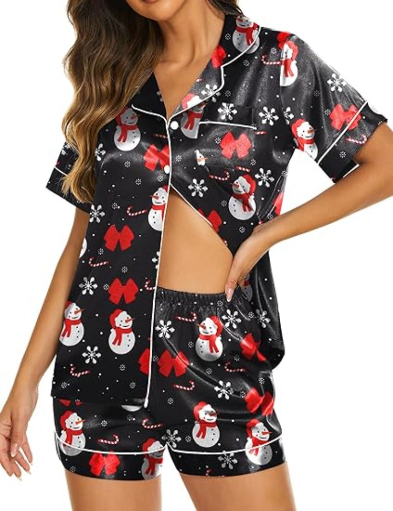 Two Piece Christmas Themed Loungewear Set-Original Pajamas