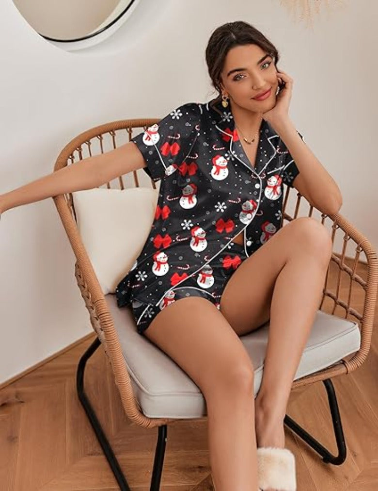Two Piece Christmas Themed Loungewear Set-Original Pajamas