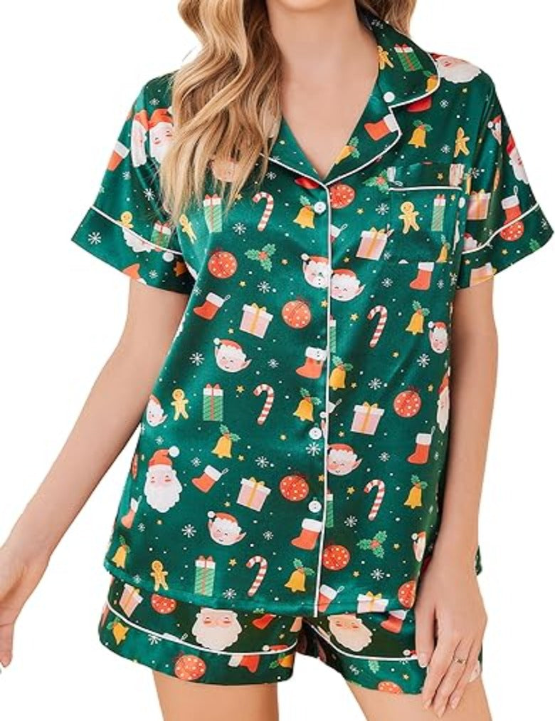Two Piece Christmas Themed Loungewear Set-Original Pajamas