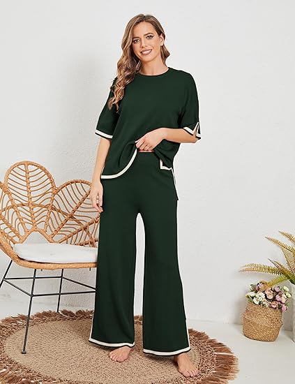 Two Piece Pullover Tops And Pants Set-Original Pajamas