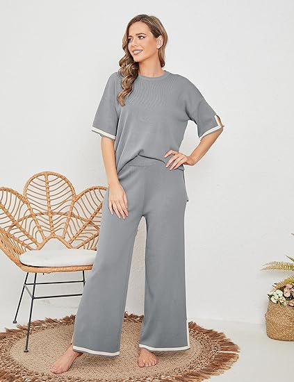 Two Piece Pullover Tops And Pants Set-Original Pajamas