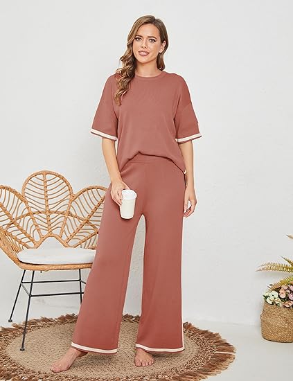 Two Piece Pullover Tops And Pants Set-Original Pajamas
