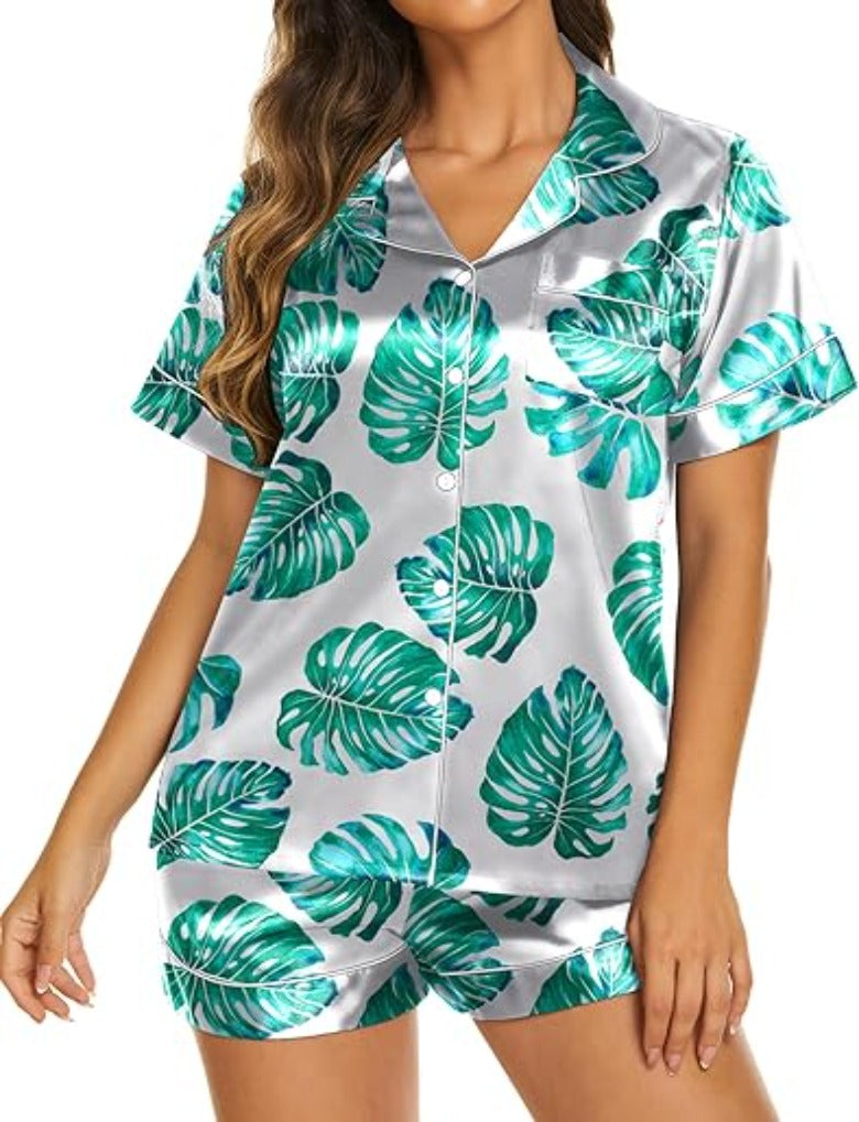 Two Piece Short Sleeve Loungewear Set-Original PajamasTwo Piece Short Sleeve Loungewear Set - Image 6