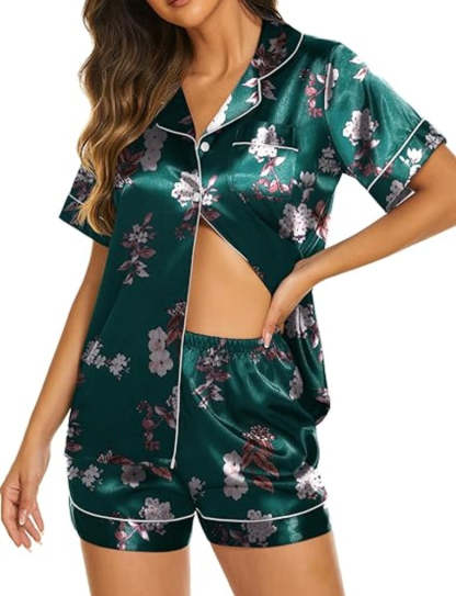 Two Piece Short Sleeve Loungewear Set-Original Pajamas