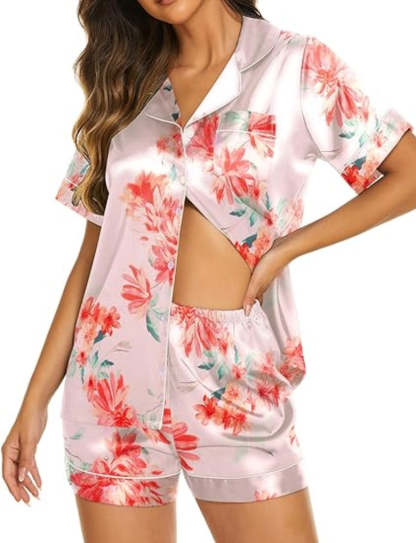 Two Piece Short Sleeve Loungewear Set-Original Pajamas