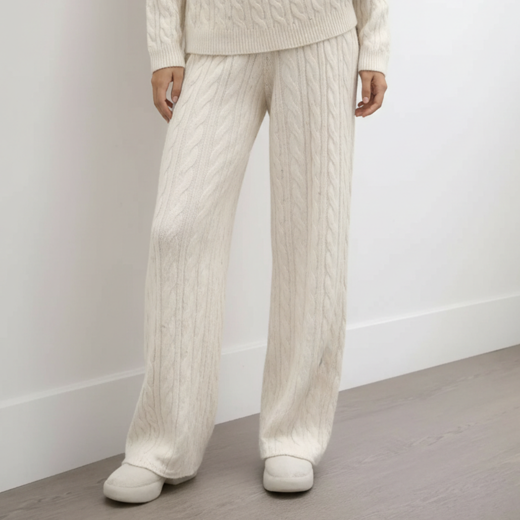 Cozy And Stylish Cable Knit Pants For Women