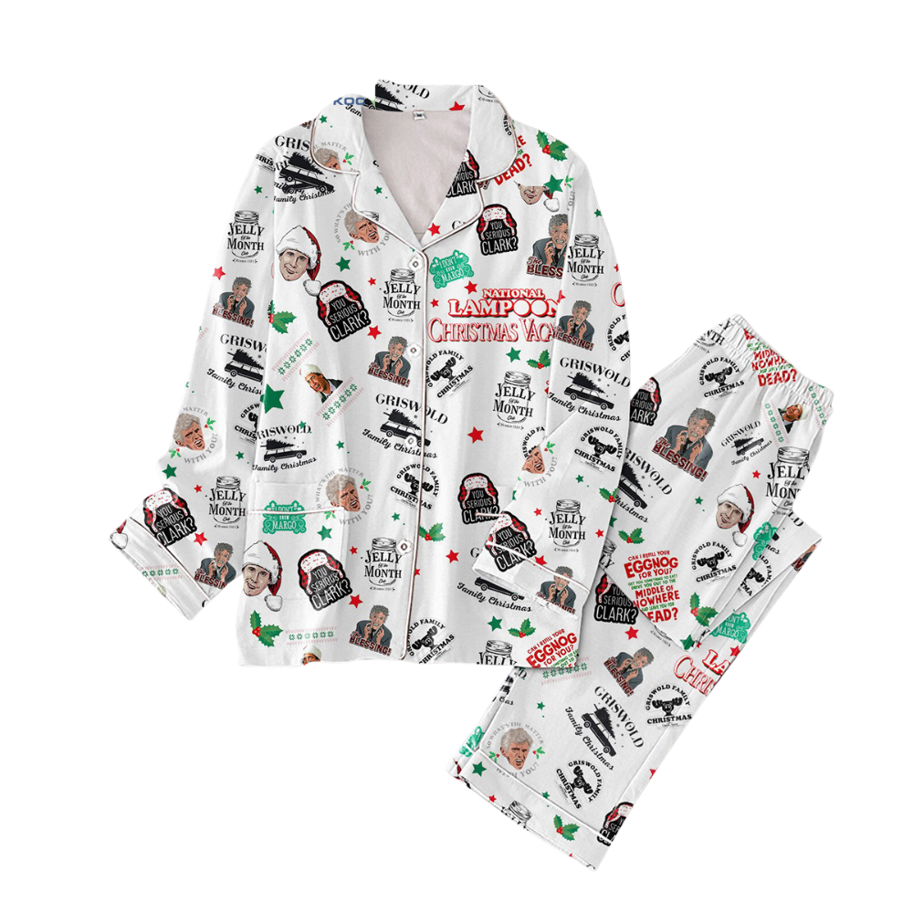 Holiday Movie Inspired Print Christmas Pajama Set