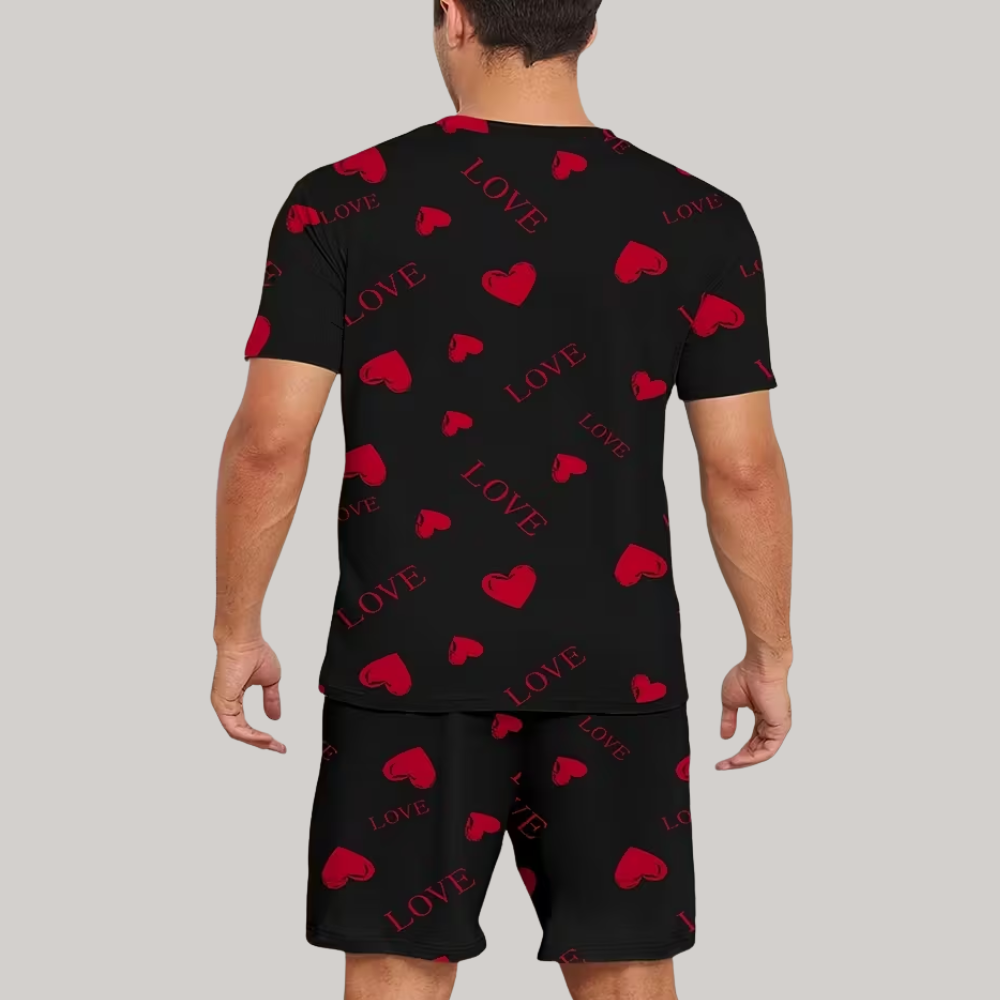 Couple Matching Letter Print Comfort Loungewear Set