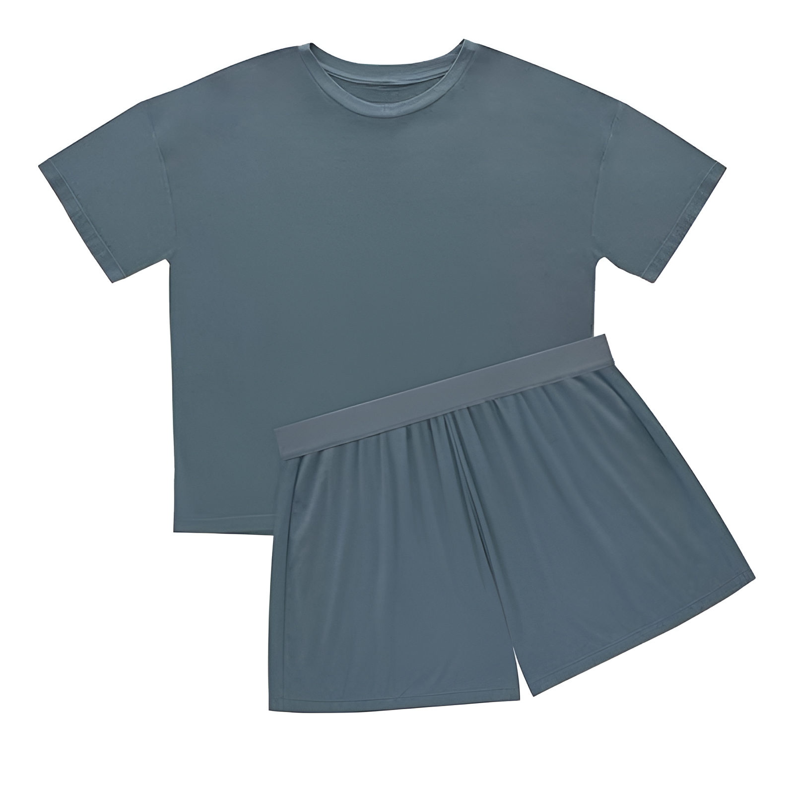 Soft Boxy T Shirt Sleep Shorts Set For Women