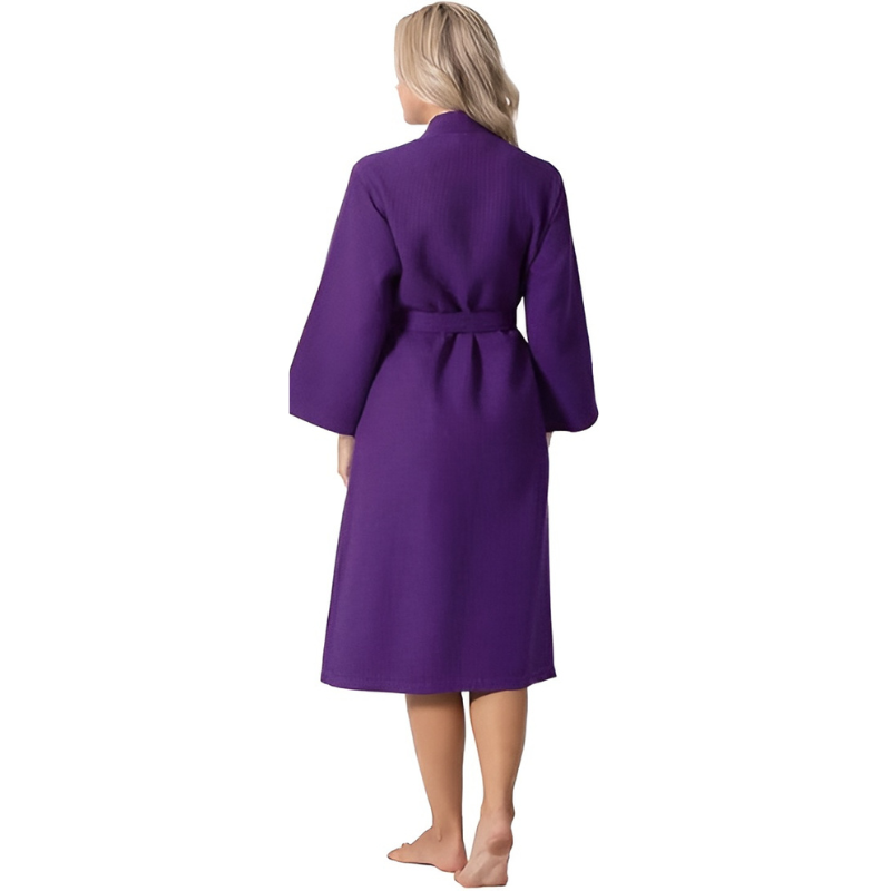 Waffle Knit Lightweight Kimono Spa Bath Robes For Women