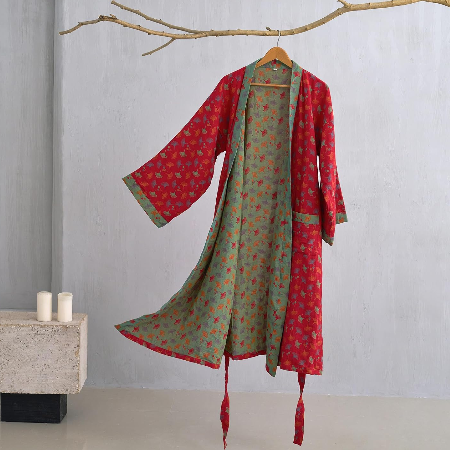 Knit Loose Long Loungewear Bathrobe for Women