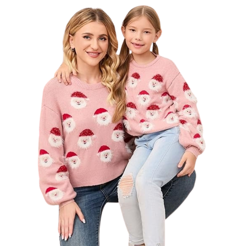 Holiday Party Knit Sweater With Santa Design-Original Pajamas