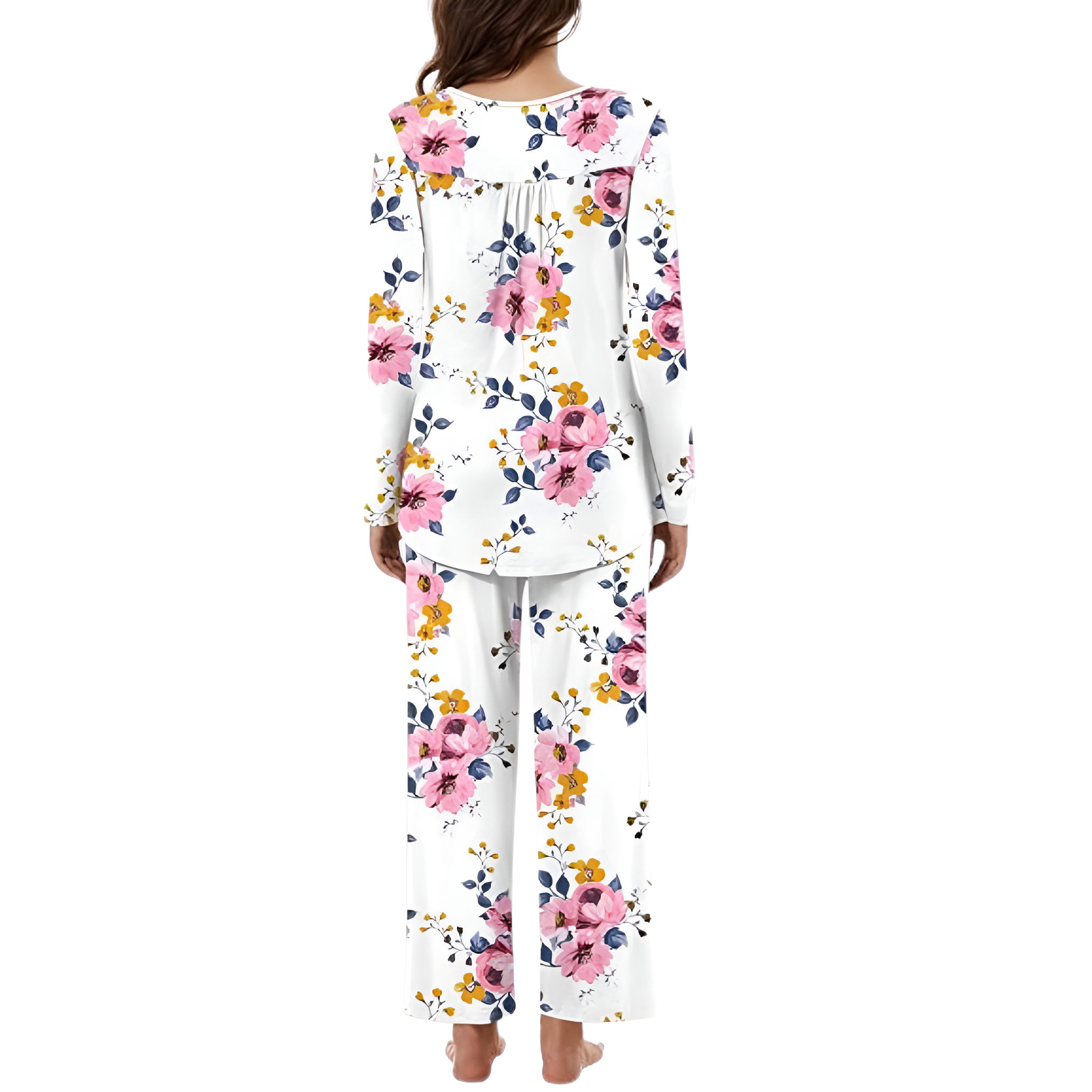 2 Piece Of Long Sleeve Top And Pants Lounge Pajama Set
