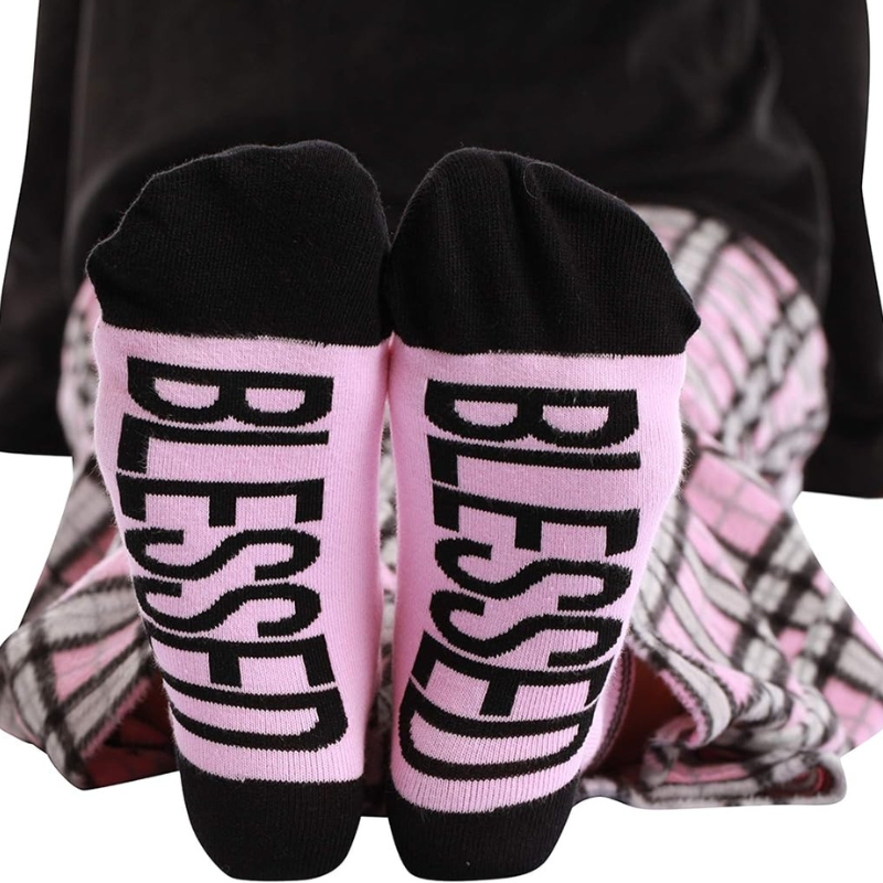 Plaid Pajama Set With Matching Socks-Original Pajamas