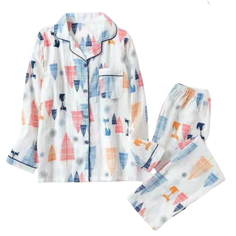 Autumn Long Sleeve Cotton Pajama Set-Original Pajamas