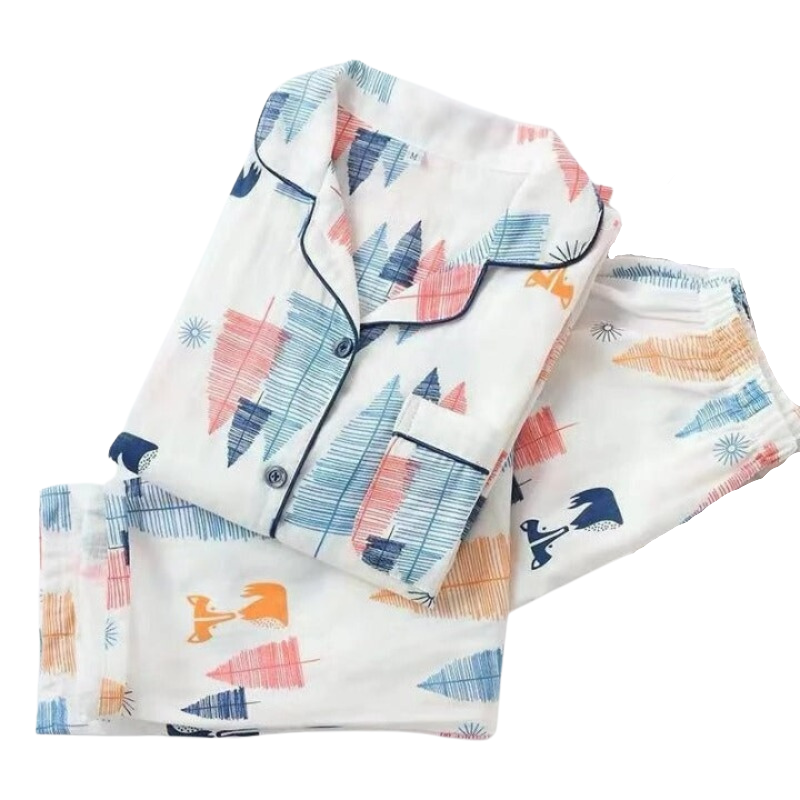 Autumn Long Sleeve Cotton Pajama Set-Original Pajamas