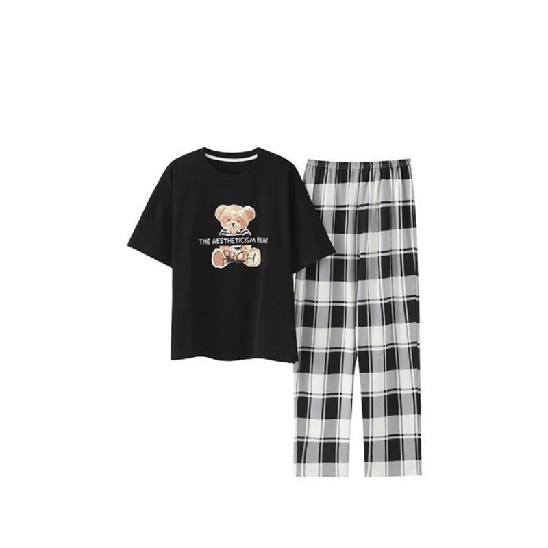 Cartoon Printed Cotton Pajamas Sets For Women-Original Pajamas