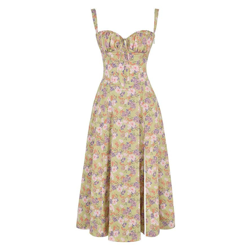 Floral Bustier Midriff Waist Shaper Dress-Original Pajamas