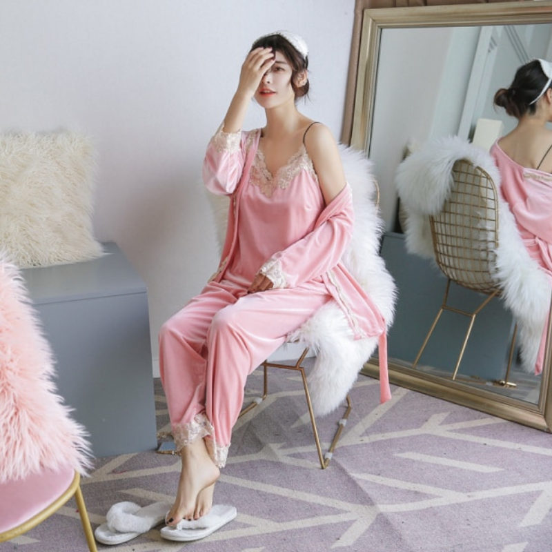 The Long Laced 3 Piece Best Comfy Pajamas-Original Pajamas