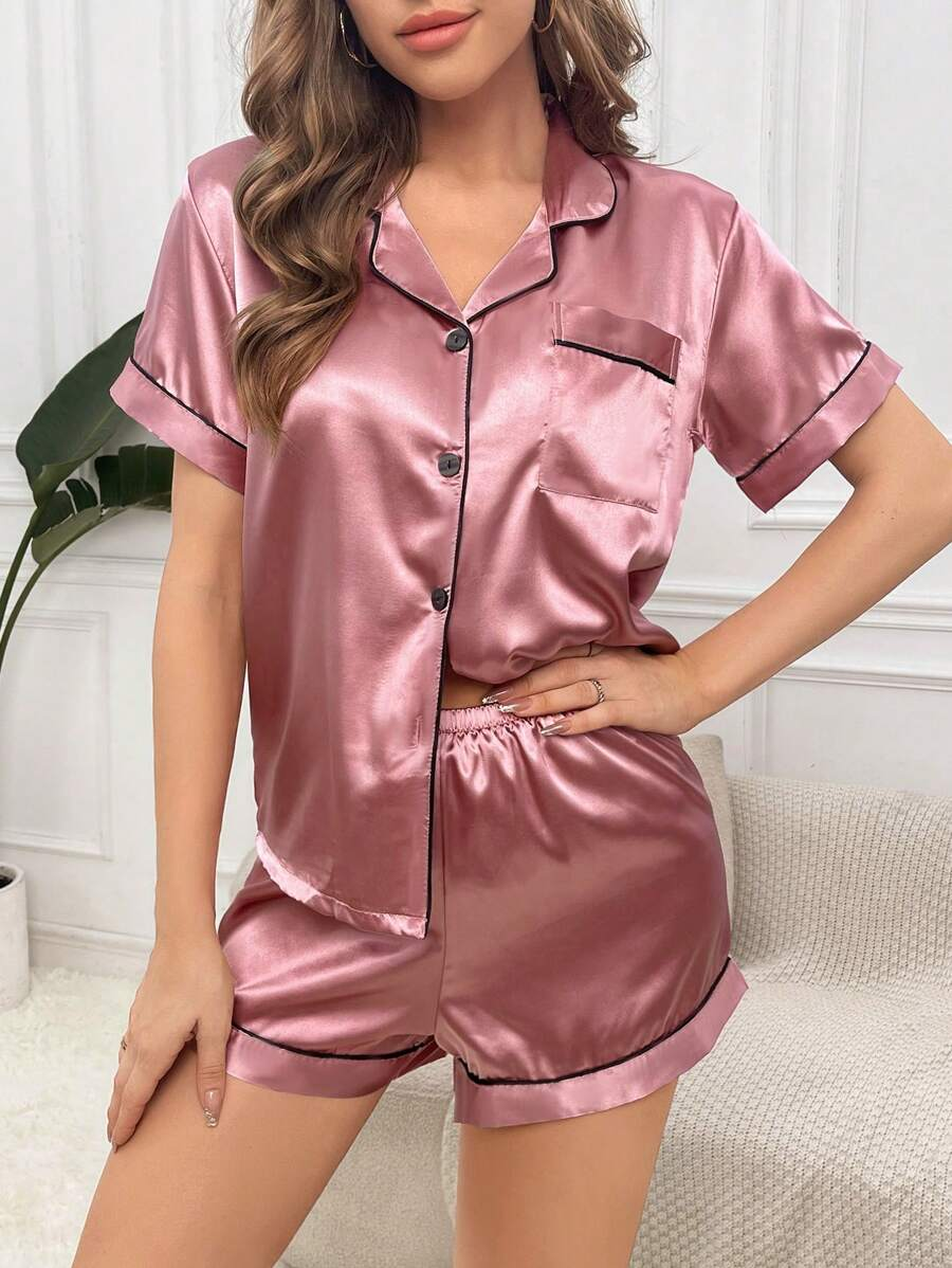 Versatile Button Front Pajama Set-Original PajamasVersatile Button Front Pajama Set - Image 17