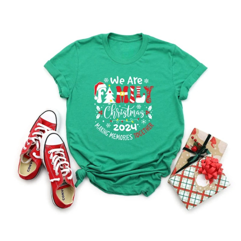 We Are Family Christmas Making Memories Together Printed T Shirt-Original Pajamas