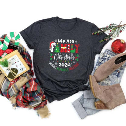 We Are Family Christmas Making Memories Together Printed T Shirt-Original Pajamas