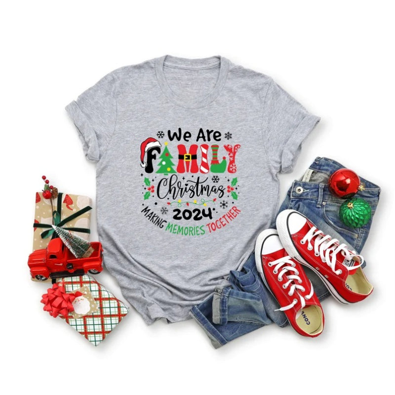 We Are Family Christmas Making Memories Together Printed T Shirt-Original Pajamas