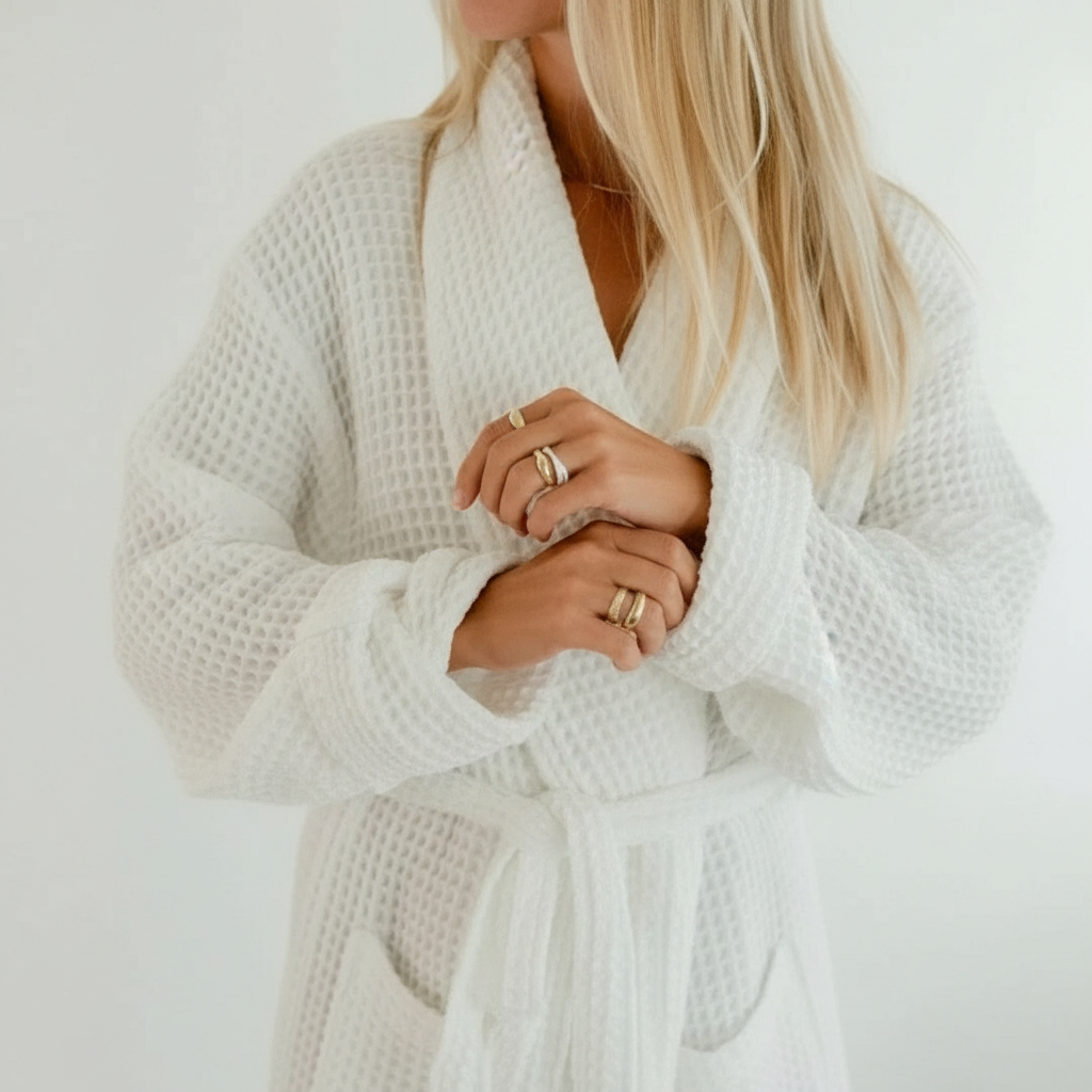 Waffle Knit Bath Robe