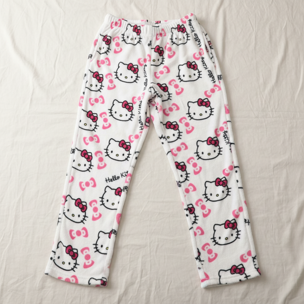 Hello Kitty Cartoon Themed Printed Pajama Pants
