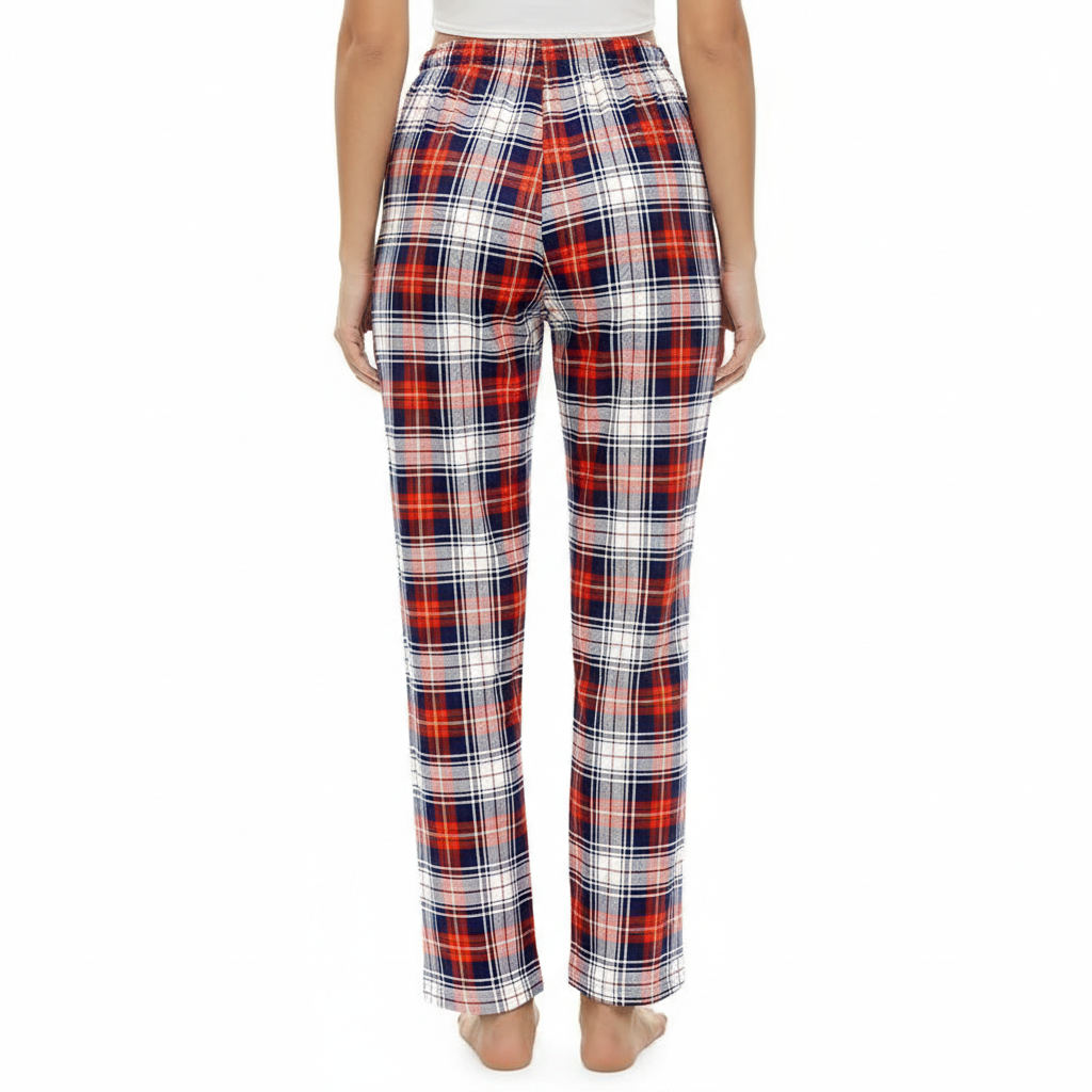 Plaid Pajama Pants For Lounge With Pockets For Women
