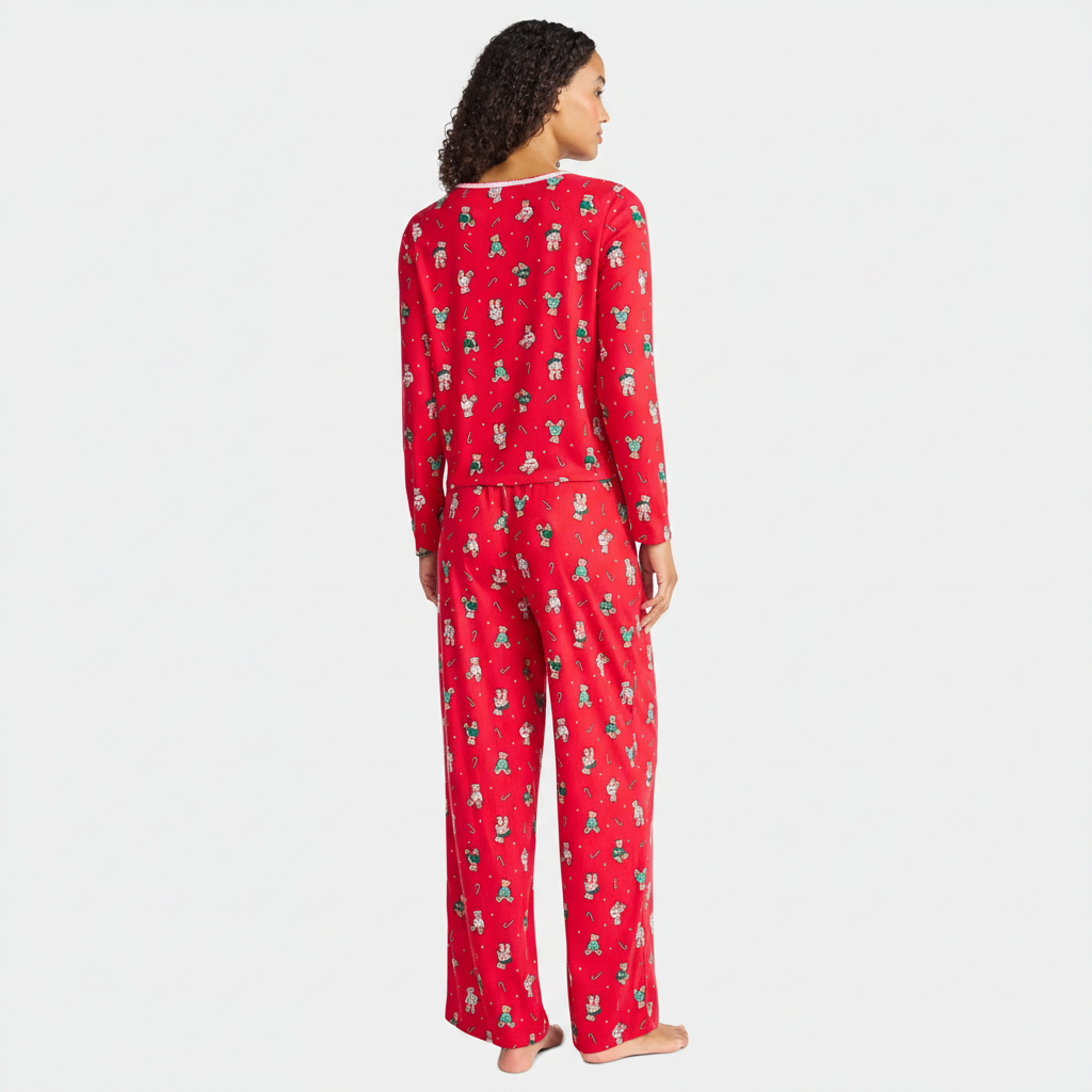 Soft Long Sleeve Flannel Shirt For Sleepwear