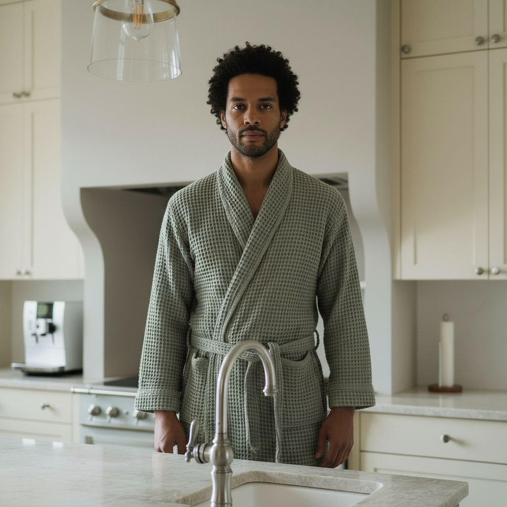 Waffle Knit Bath Robe