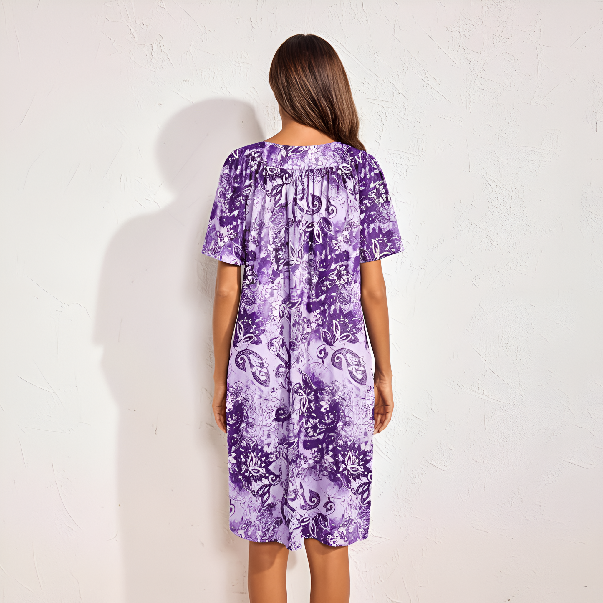 Pack Of 2 Casual House Dresses For Women With Pockets And Floral Print