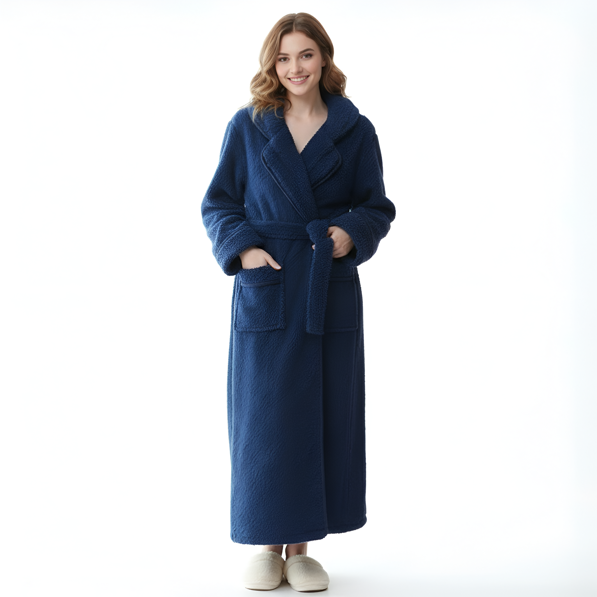 Long Soft Fleece Housecoat Bathrobe For Women