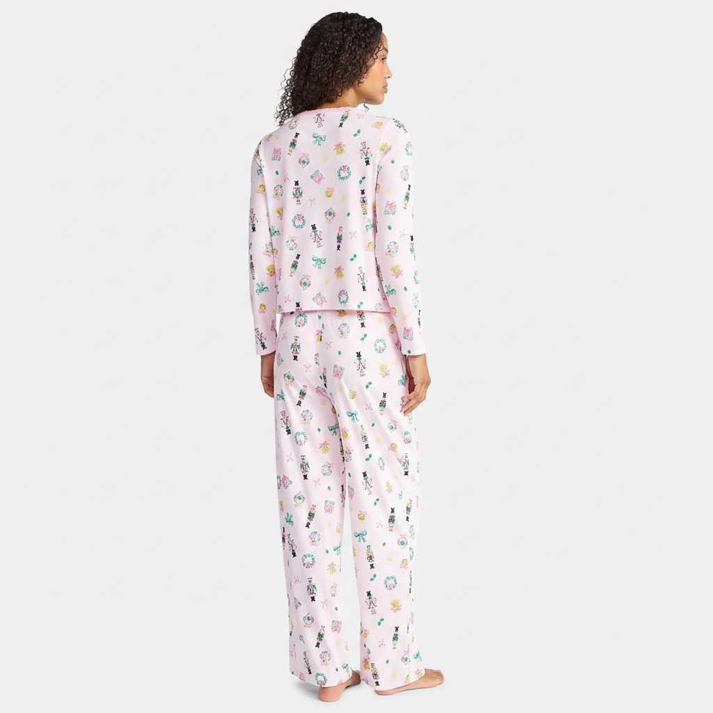 Soft Long Sleeve Flannel Shirt For Sleepwear