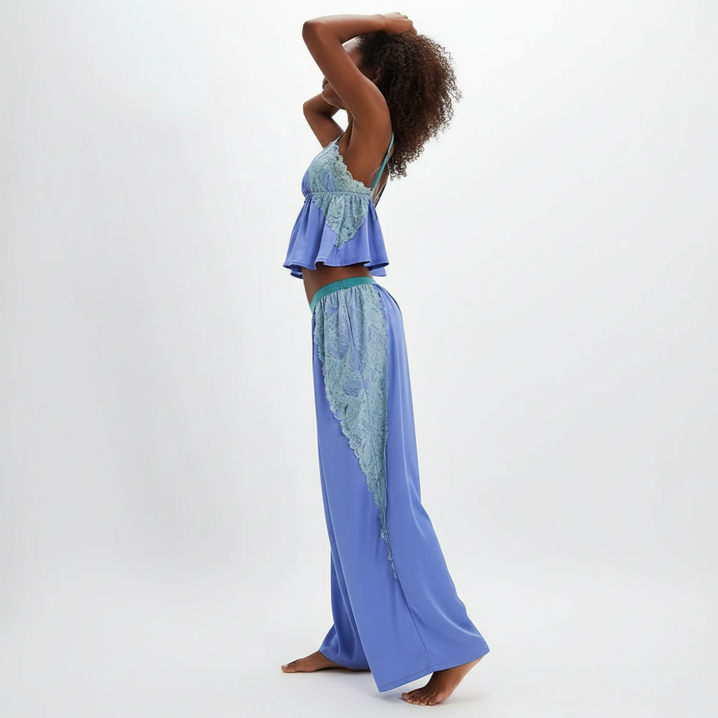 Lace Trim Cami Pajama Set