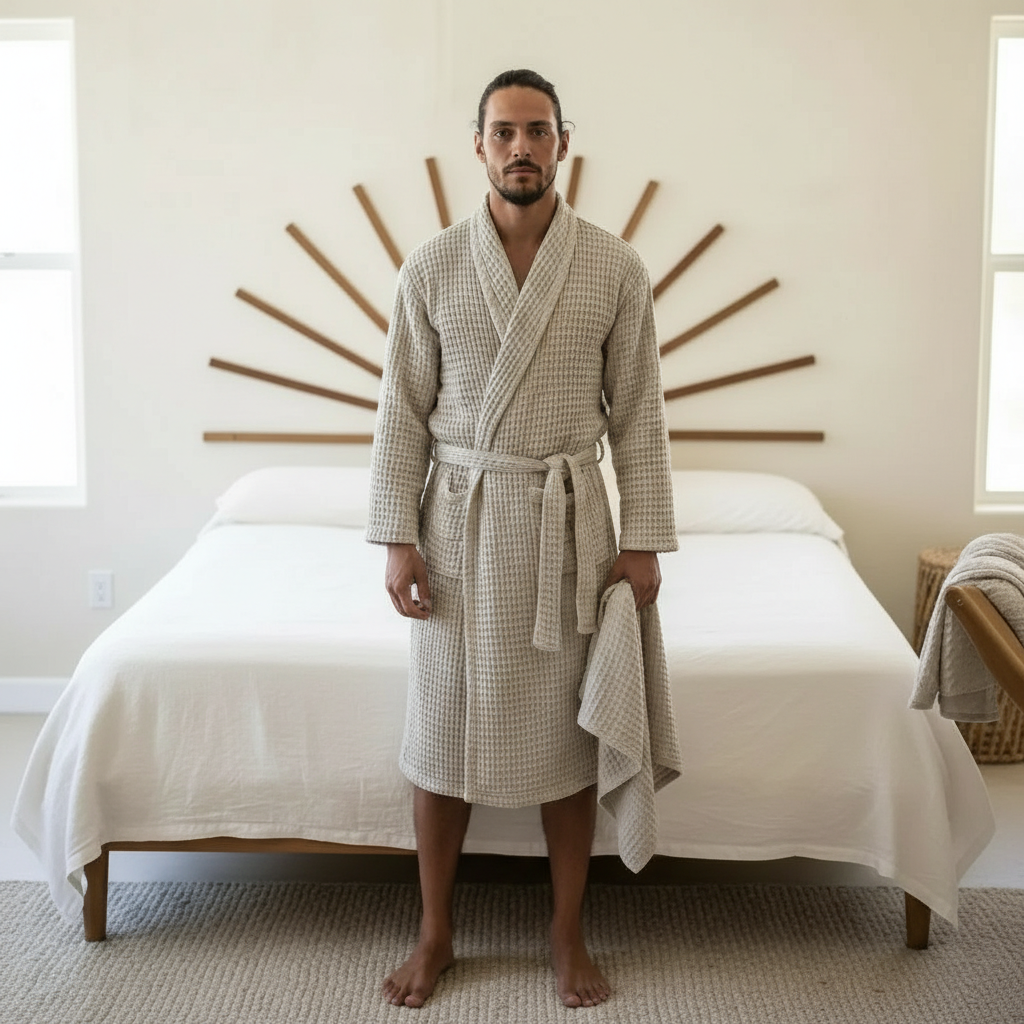 Waffle Knit Bath Robe
