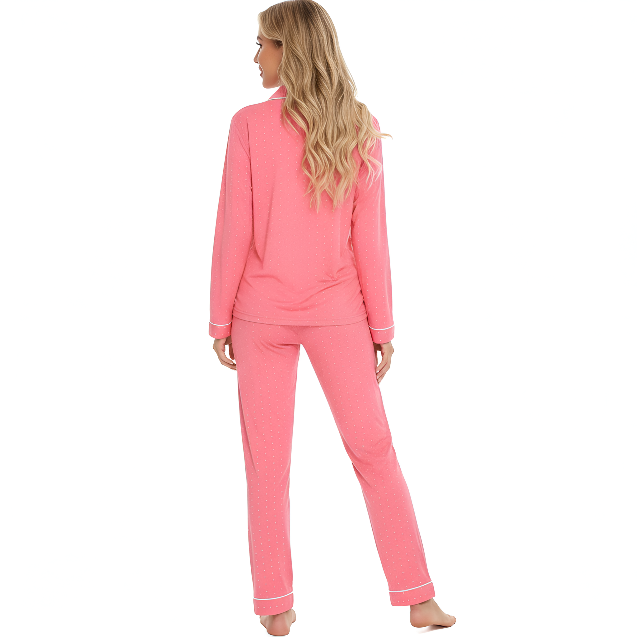 Family Christmas Pajama Set with Plaid Pants and Printed Tops