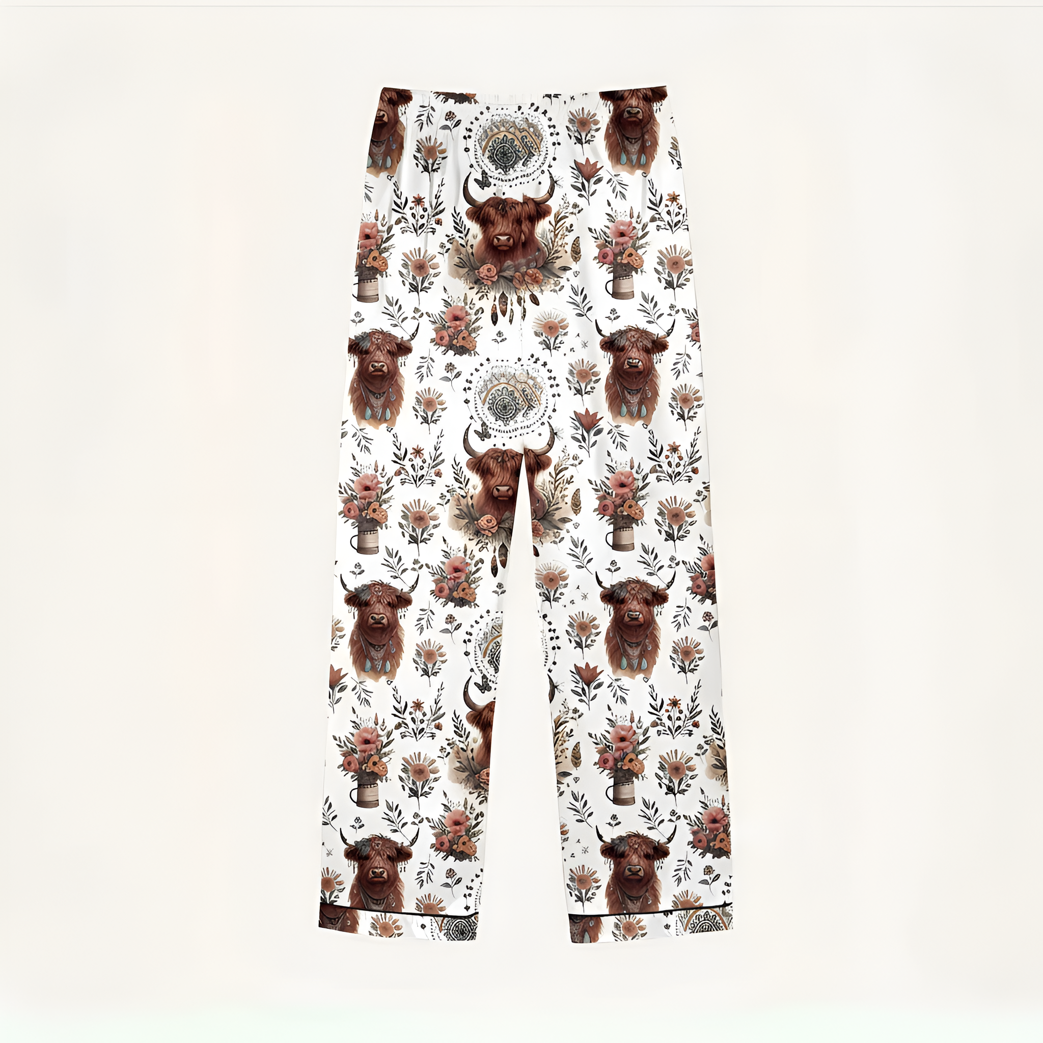 Floral Yak Three Piece Pajama Set