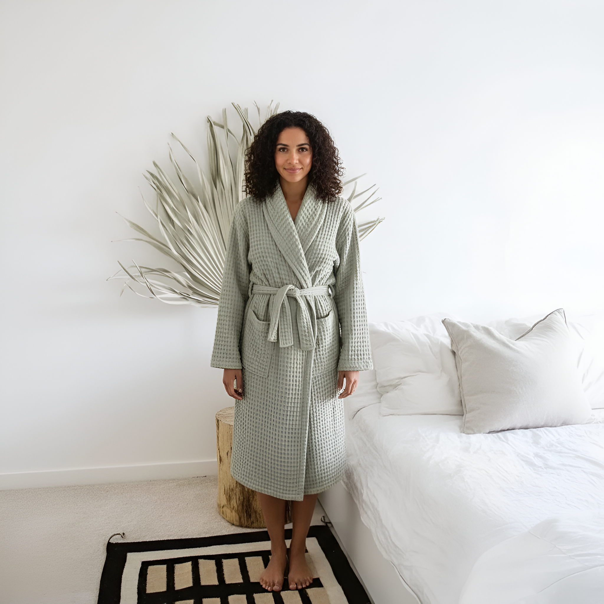 Waffle Knit Bath Robe