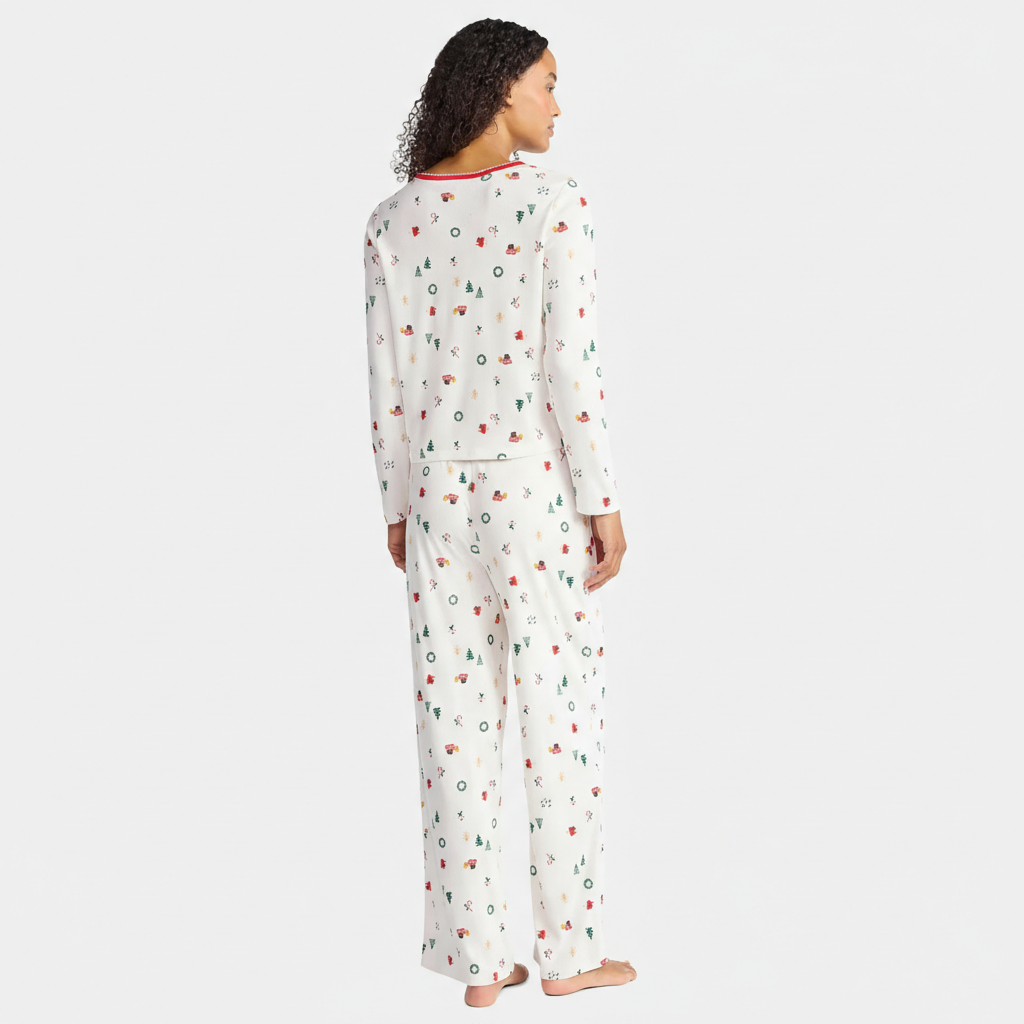 Soft Long Sleeve Flannel Shirt For Sleepwear