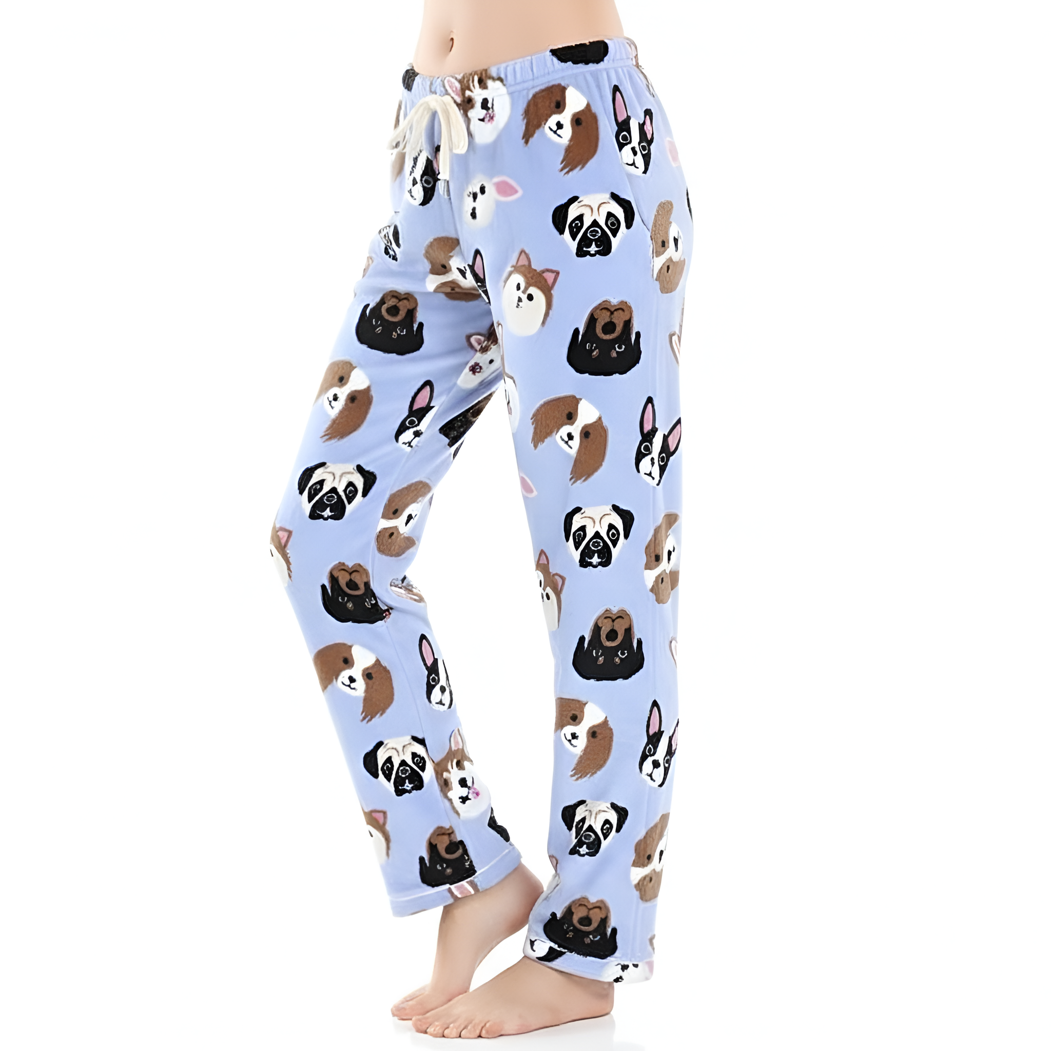 Plush Pajama Pants With Pockets For Women